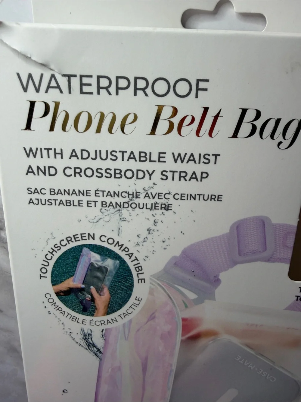 case-mate Iridescent Lavender Waterproof Phone Belt Bag